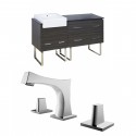 American Imaginations AI-10401 Plywood-Melamine Vanity Set In Dawn Grey With 8-in. o.c. CUPC Faucet