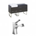 American Imaginations AI-10408 Plywood-Melamine Vanity Set In Dawn Grey With Single Hole CUPC Faucet