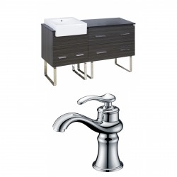 American Imaginations AI-10409 Plywood-Melamine Vanity Set In Dawn Grey With Single Hole CUPC Faucet