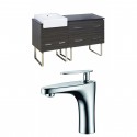 American Imaginations AI-10410 Plywood-Melamine Vanity Set In Dawn Grey With Single Hole CUPC Faucet