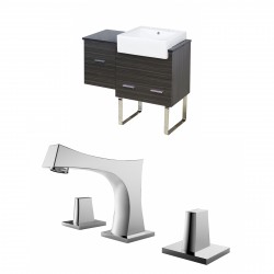 American Imaginations AI-10422 Plywood-Melamine Vanity Set In Dawn Grey With 8-in. o.c. CUPC Faucet