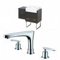 American Imaginations AI-10424 Plywood-Melamine Vanity Set In Dawn Grey With 8-in. o.c. CUPC Faucet