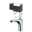 American Imaginations AI-10431 Plywood-Melamine Vanity Set In Dawn Grey With Single Hole CUPC Faucet