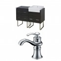 American Imaginations AI-10444 Plywood-Melamine Vanity Set In Dawn Grey With Single Hole CUPC Faucet