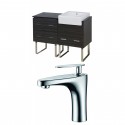 American Imaginations AI-10445 Plywood-Melamine Vanity Set In Dawn Grey With Single Hole CUPC Faucet