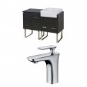 American Imaginations AI-10446 Plywood-Melamine Vanity Set In Dawn Grey With Single Hole CUPC Faucet
