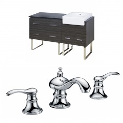 American Imaginations AI-10465 Plywood-Melamine Vanity Set In Dawn Grey With 8-in. o.c. CUPC Faucet