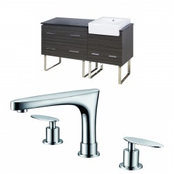 American Imaginations AI-10466 Plywood-Melamine Vanity Set In Dawn Grey With 8-in. o.c. CUPC Faucet