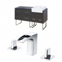 American Imaginations AI-10468 Plywood-Melamine Vanity Set In Dawn Grey With 8-in. o.c. CUPC Faucet