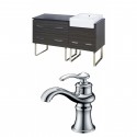 American Imaginations AI-10472 Plywood-Melamine Vanity Set In Dawn Grey With Single Hole CUPC Faucet