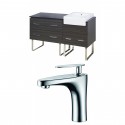 American Imaginations AI-10473 Plywood-Melamine Vanity Set In Dawn Grey With Single Hole CUPC Faucet