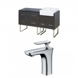 American Imaginations AI-10474 Plywood-Melamine Vanity Set In Dawn Grey With Single Hole CUPC Faucet