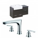 American Imaginations AI-10508 Plywood-Melamine Vanity Set In Dawn Grey With 8-in. o.c. CUPC Faucet
