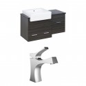 American Imaginations AI-10513 Plywood-Melamine Vanity Set In Dawn Grey With Single Hole CUPC Faucet