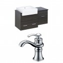 American Imaginations AI-10514 Plywood-Melamine Vanity Set In Dawn Grey With Single Hole CUPC Faucet