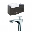 American Imaginations AI-10515 Plywood-Melamine Vanity Set In Dawn Grey With Single Hole CUPC Faucet