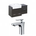 American Imaginations AI-10516 Plywood-Melamine Vanity Set In Dawn Grey With Single Hole CUPC Faucet