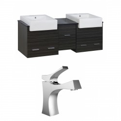 American Imaginations AI-10527 Plywood-Melamine Vanity Set In Dawn Grey With Single Hole CUPC Faucet