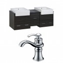 American Imaginations AI-10528 Plywood-Melamine Vanity Set In Dawn Grey With Single Hole CUPC Faucet