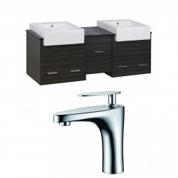 American Imaginations AI-10529 Plywood-Melamine Vanity Set In Dawn Grey With Single Hole CUPC Faucet