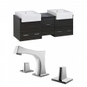 American Imaginations AI-10534 Plywood-Melamine Vanity Set In Dawn Grey With 8-in. o.c. CUPC Faucet