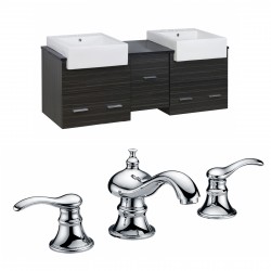 American Imaginations AI-10535 Plywood-Melamine Vanity Set In Dawn Grey With 8-in. o.c. CUPC Faucet