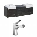 American Imaginations AI-10548 Plywood-Melamine Vanity Set In Dawn Grey With Single Hole CUPC Faucet