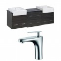 American Imaginations AI-10550 Plywood-Melamine Vanity Set In Dawn Grey With Single Hole CUPC Faucet