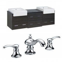 American Imaginations AI-10556 Plywood-Melamine Vanity Set In Dawn Grey With 8-in. o.c. CUPC Faucet