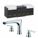 American Imaginations AI-10557 Plywood-Melamine Vanity Set In Dawn Grey With 8-in. o.c. CUPC Faucet