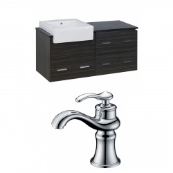 American Imaginations AI-10570 Plywood-Melamine Vanity Set In Dawn Grey With Single Hole CUPC Faucet