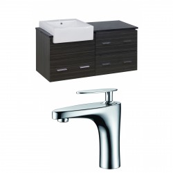American Imaginations AI-10571 Plywood-Melamine Vanity Set In Dawn Grey With Single Hole CUPC Faucet