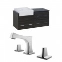 American Imaginations AI-10576 Plywood-Melamine Vanity Set In Dawn Grey With 8-in. o.c. CUPC Faucet