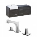 American Imaginations AI-10590 Plywood-Melamine Vanity Set In Dawn Grey With 8-in. o.c. CUPC Faucet