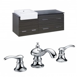 American Imaginations AI-10591 Plywood-Melamine Vanity Set In Dawn Grey With 8-in. o.c. CUPC Faucet