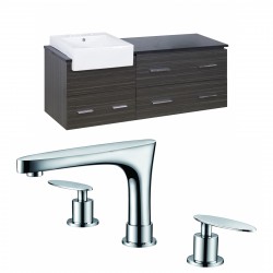 American Imaginations AI-10592 Plywood-Melamine Vanity Set In Dawn Grey With 8-in. o.c. CUPC Faucet