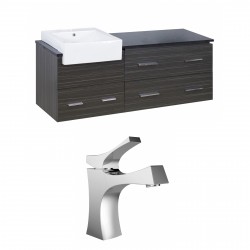 American Imaginations AI-10597 Plywood-Melamine Vanity Set In Dawn Grey With Single Hole CUPC Faucet