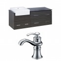 American Imaginations AI-10598 Plywood-Melamine Vanity Set In Dawn Grey With Single Hole CUPC Faucet