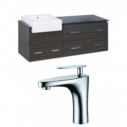 American Imaginations AI-10599 Plywood-Melamine Vanity Set In Dawn Grey With Single Hole CUPC Faucet