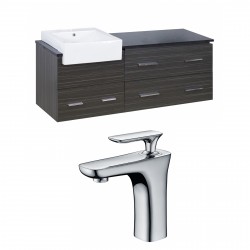 American Imaginations AI-10600 Plywood-Melamine Vanity Set In Dawn Grey With Single Hole CUPC Faucet