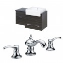 American Imaginations AI-10612 Plywood-Melamine Vanity Set In Dawn Grey With 8-in. o.c. CUPC Faucet