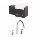 American Imaginations AI-10617 Plywood-Melamine Vanity Set In Dawn Grey With 8-in. o.c. CUPC Faucet