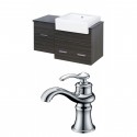 American Imaginations AI-10619 Plywood-Melamine Vanity Set In Dawn Grey With Single Hole CUPC Faucet