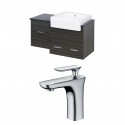 American Imaginations AI-10621 Plywood-Melamine Vanity Set In Dawn Grey With Single Hole CUPC Faucet