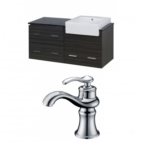 American Imaginations AI-10633 Plywood-Melamine Vanity Set In Dawn Grey With Single Hole CUPC Faucet