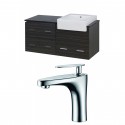 American Imaginations AI-10634 Plywood-Melamine Vanity Set In Dawn Grey With Single Hole CUPC Faucet