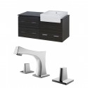 American Imaginations AI-10639 Plywood-Melamine Vanity Set In Dawn Grey With 8-in. o.c. CUPC Faucet