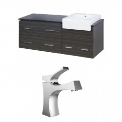 American Imaginations AI-10646 Plywood-Melamine Vanity Set In Dawn Grey With Single Hole CUPC Faucet