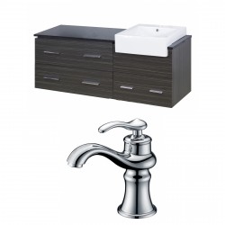 American Imaginations AI-10647 Plywood-Melamine Vanity Set In Dawn Grey With Single Hole CUPC Faucet