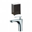 American Imaginations AI-10683 Birch Wood-Veneer Vanity Set In Distressed Antique Walnut With Single Hole CUPC Faucet
